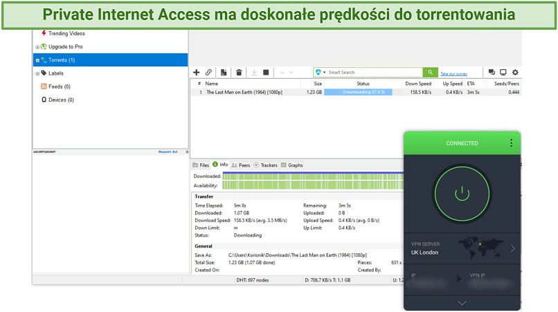 Download a torrent file with PIA